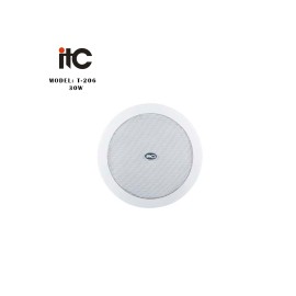 ITC - T-206, Haut-parleur coaxial de plafond, Puissance de 30W / 8Ohm 5