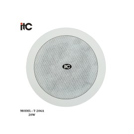 ITC - T-206A, Haut-parleur de plafond coaxial passif, 20W 6 "