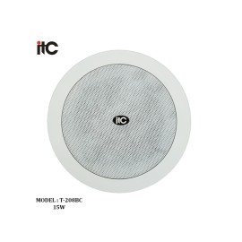 ITC - T-208BC, Haut-Parleur Coaxial Passif Plafond Double Cône, 15W / 8Ohm 8 "Puissance