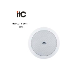 ITC - T-208F, Haut-parleur coaxial de plafond, Puissance 30W / 8Ohm 8 "