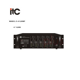 ITC - T-4120MP, Amplificateur de mélangeur de Matrice de 4 canaux avec Mp3 4x120W